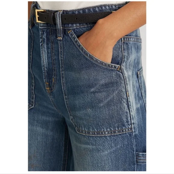 NWT Lauren Ralph Lauren Bleached Wide Leg Jeans Women’s Size 10 - Picture 11 of 16